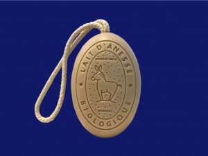 Jabón de leche de burra con cuerda fragancia monoï