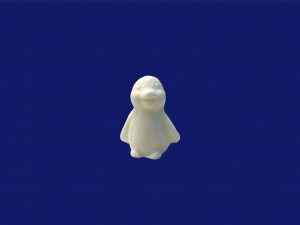 Figurita pingüino blanco