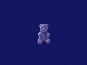 Figurita oso morado