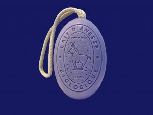 Jabón de leche de burra con cuerda fragancia lavanda