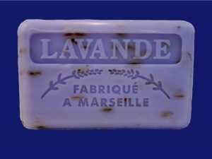Jabón de manteca de karité fragancia lavanda exfoliante