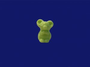 Figurita ratón verde