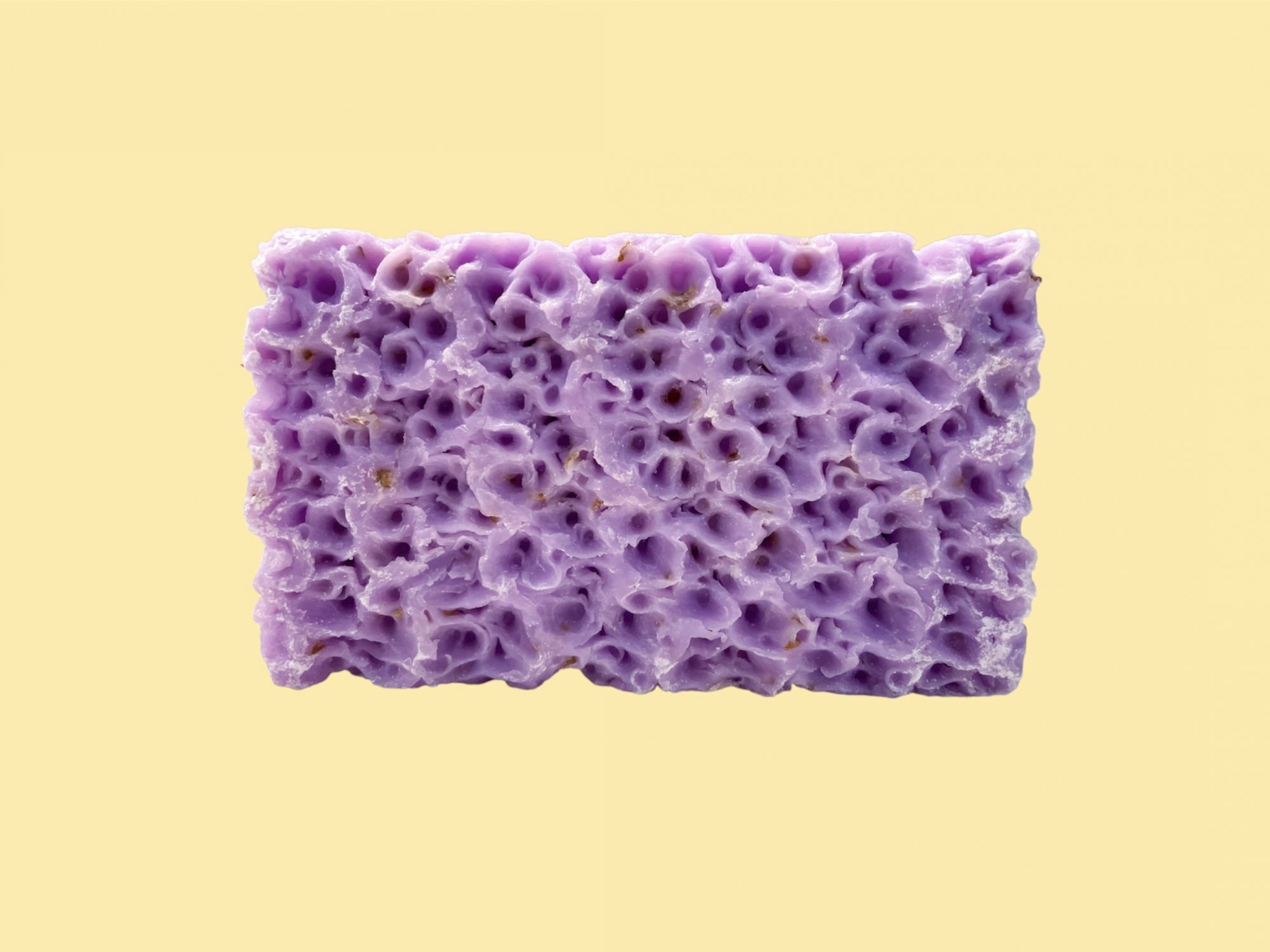 Jabón exfoliante y reafirmante de polvo de arroz y salvado de trigo fragancia lavanda