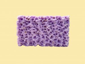 Jabón exfoliante y reafirmante de polvo de arroz y salvado de trigo fragancia lavanda