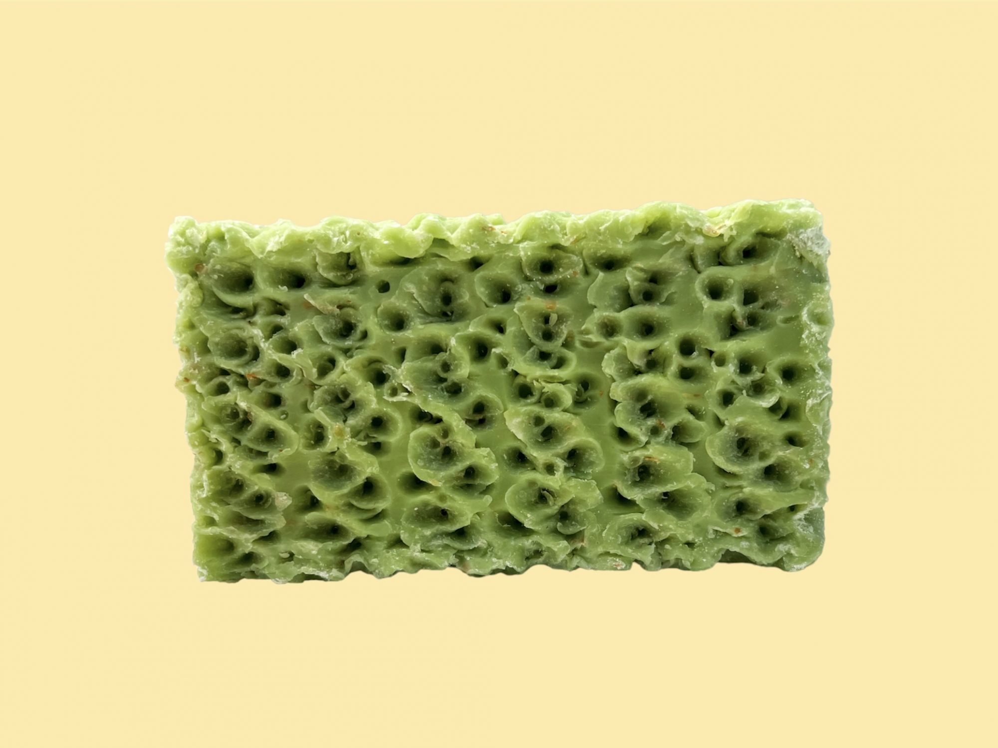 Jabón exfoliante y reafirmante de polvo de arroz y salvado de trigo fragancia verbena