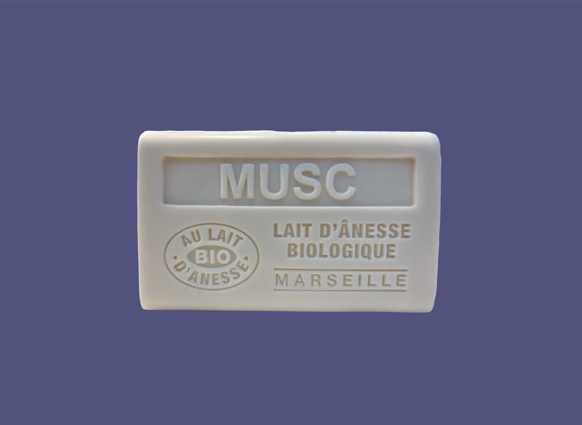 Jabón de leche de burra fragancia musc 60g
