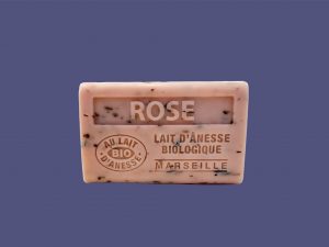 Jabón de leche de burra fragancia rosa exfoliante 60g