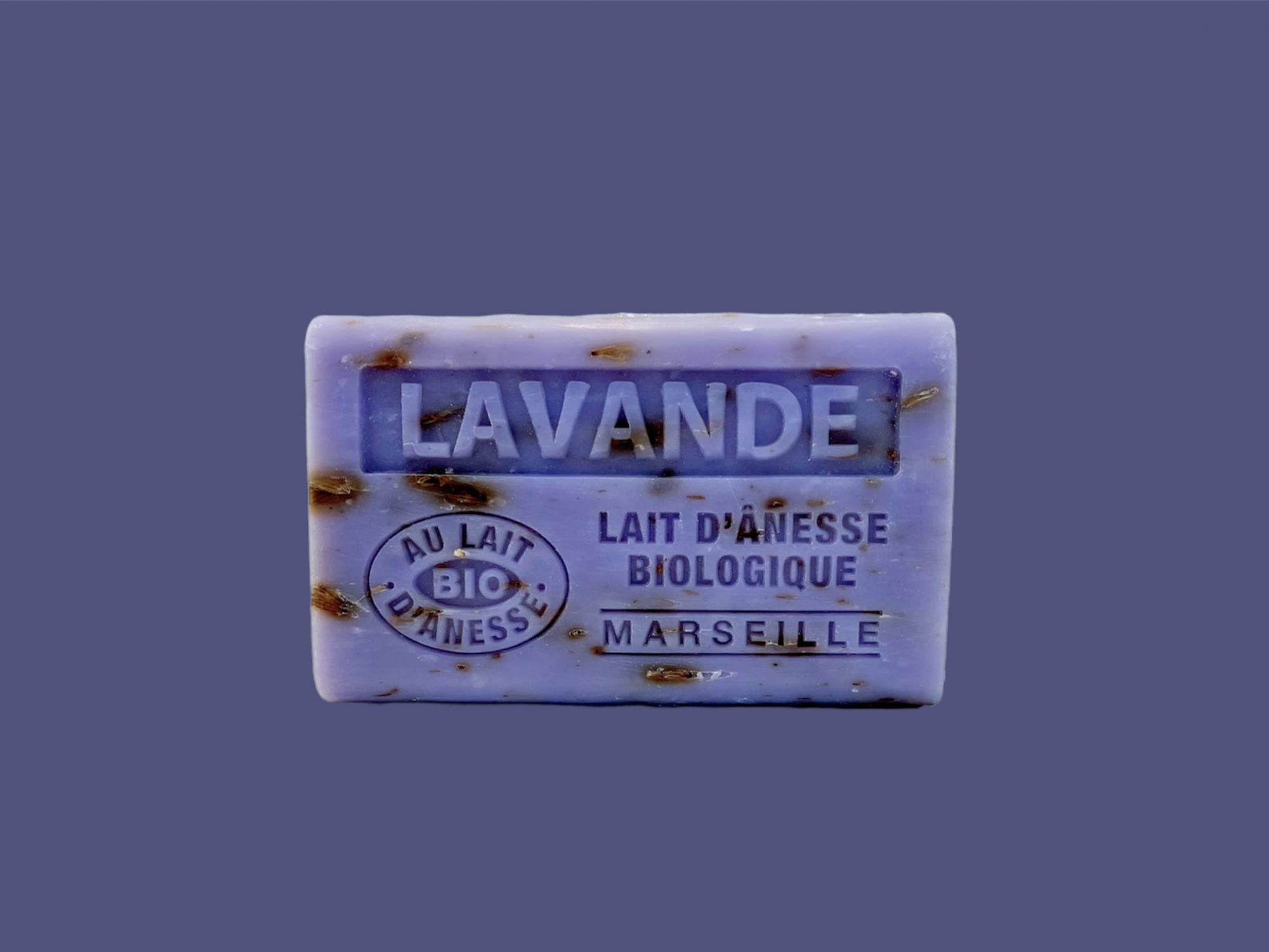Jabón de leche de burra fragancia lavanda exfoliante 60g