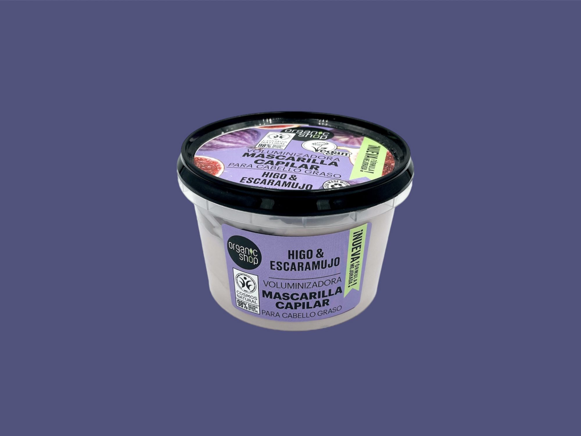 Mascarilla capilar voluminizadora para pelo graso de higo y escaramujo