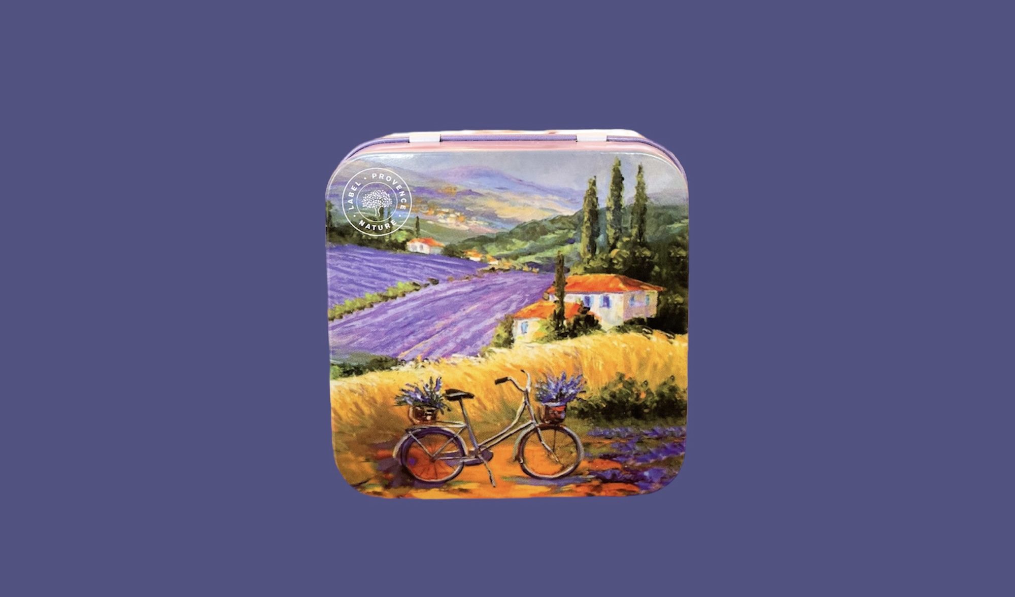 Caja metálica 110g o redondos campo de Provenza