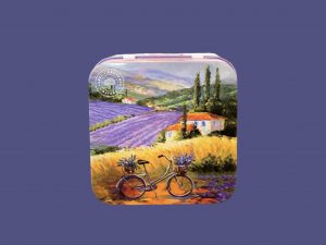 Caja metálica 110g o redondos campo de Provenza