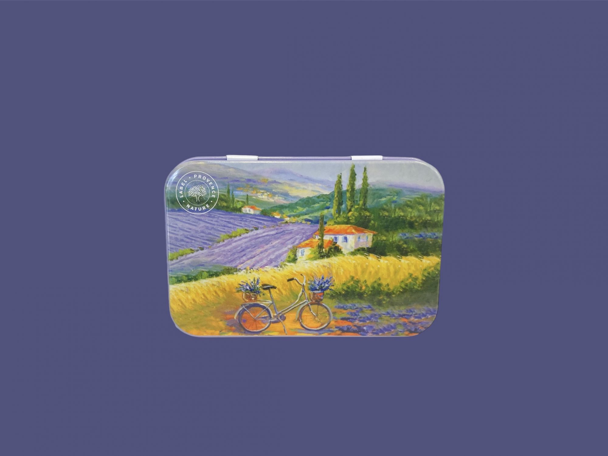 Caja metálica 125g campo de Provenza