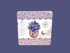 Caja metálica cuadrada grande saco de lavanda