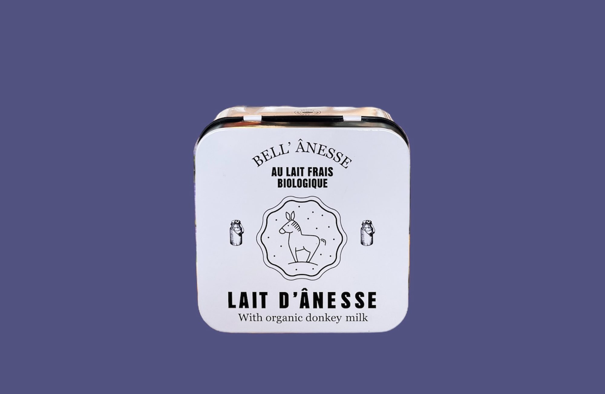 Caja metálica 110g o redondos leche de burra