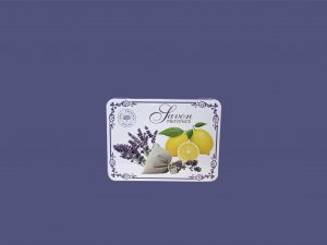 Caja metálica 60g limón y lavanda