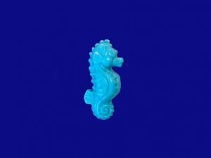 Figurita caballito de mar azul