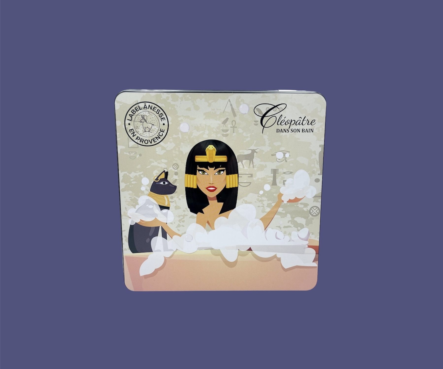 Caja metálica cuadrada grande Cleopatra