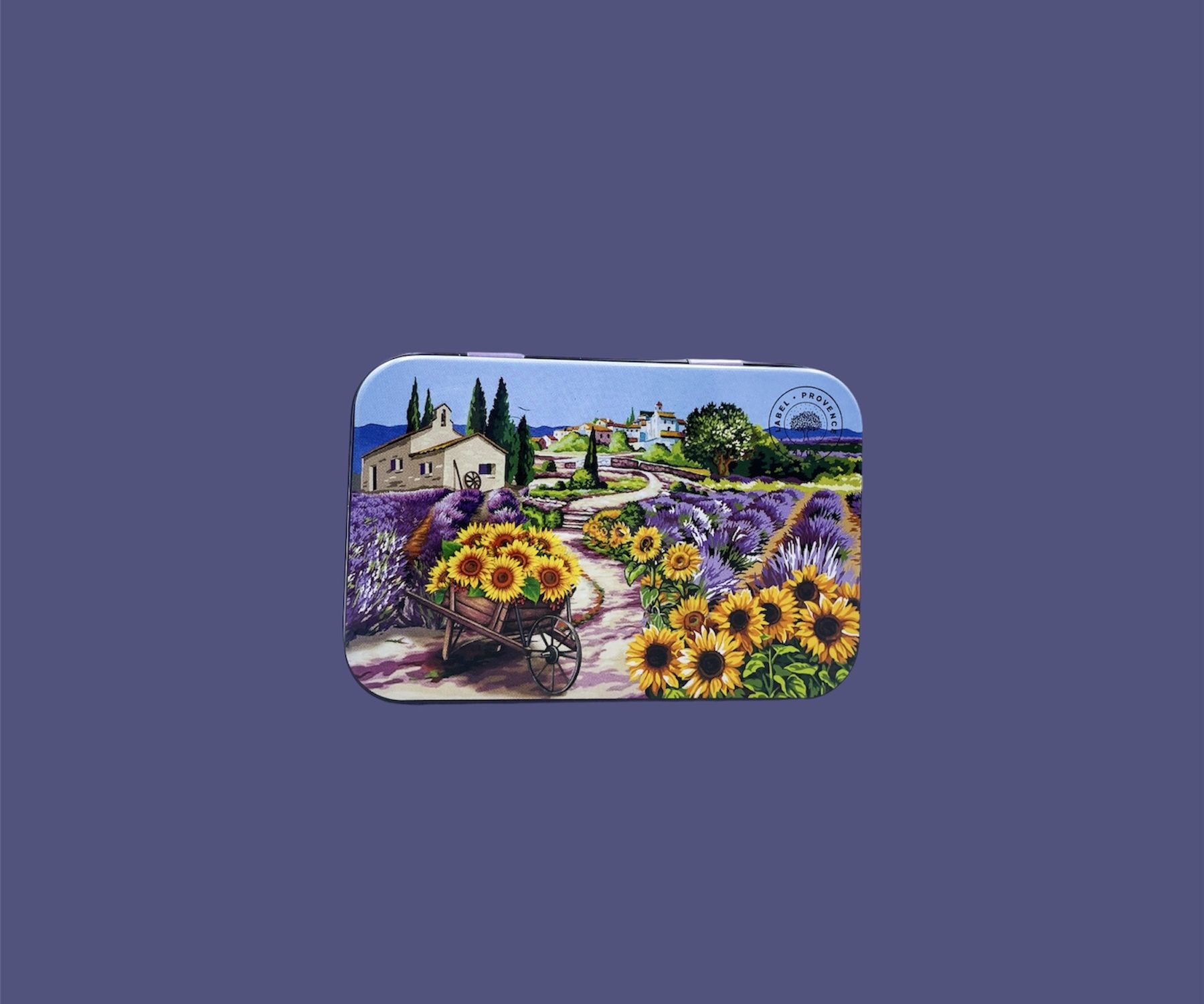 Caja metálica 125g campo de girasol