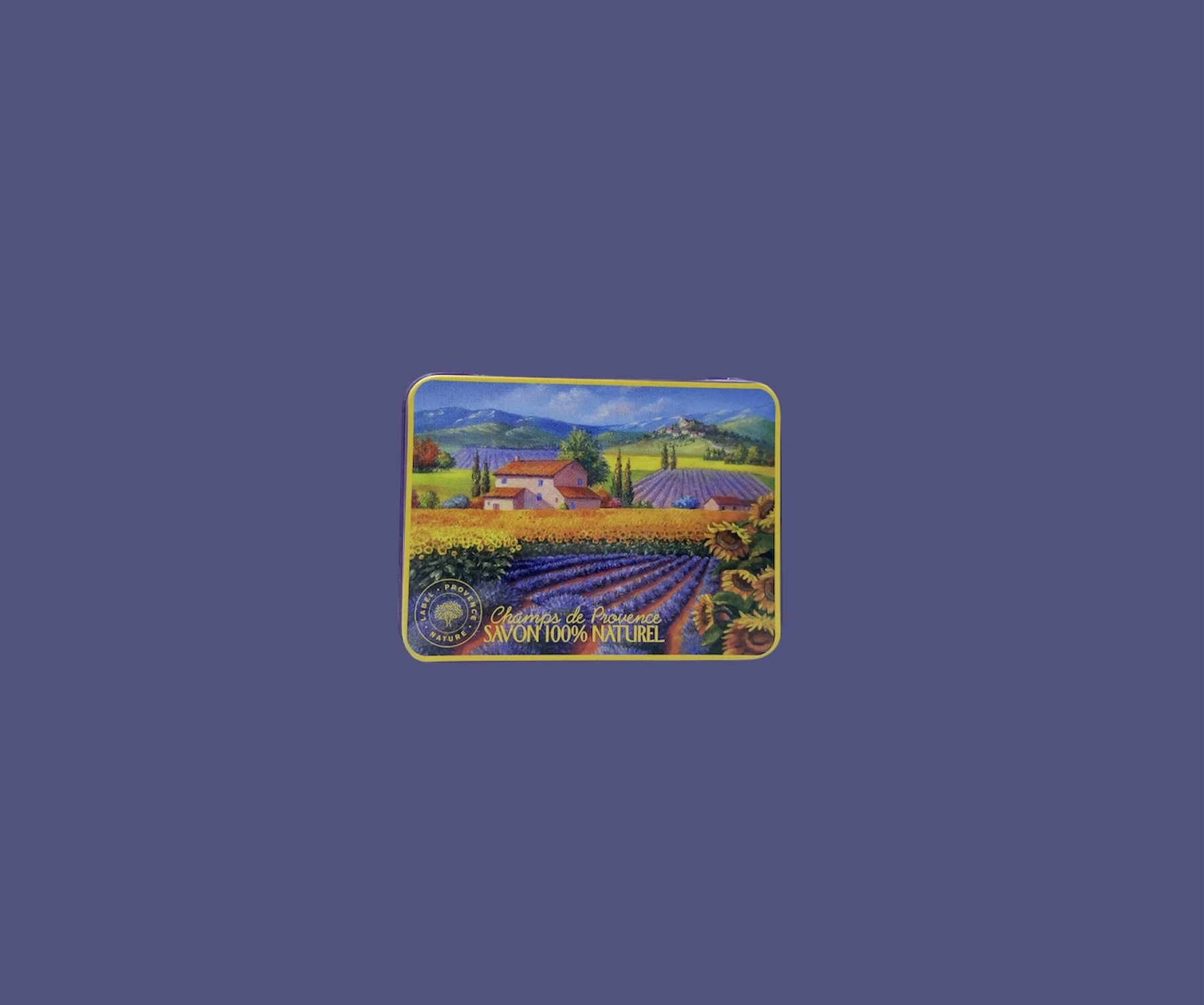 Caja metálica 60g campo de lavanda