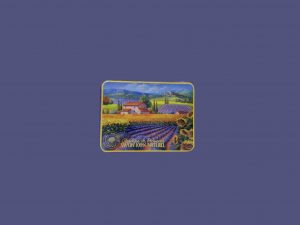 Caja metálica 60g campo de lavanda