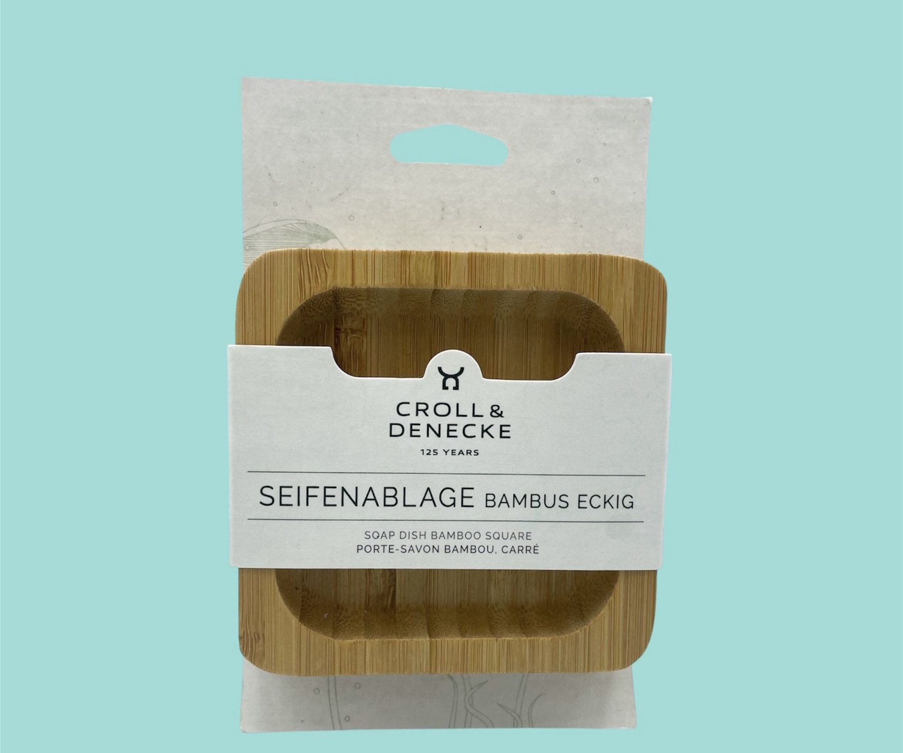 Jabonera rectangular de bambu