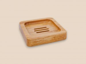 Jabonera rectangular de bambú