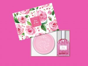 Cofre jabón y perfume 25ml de rosa